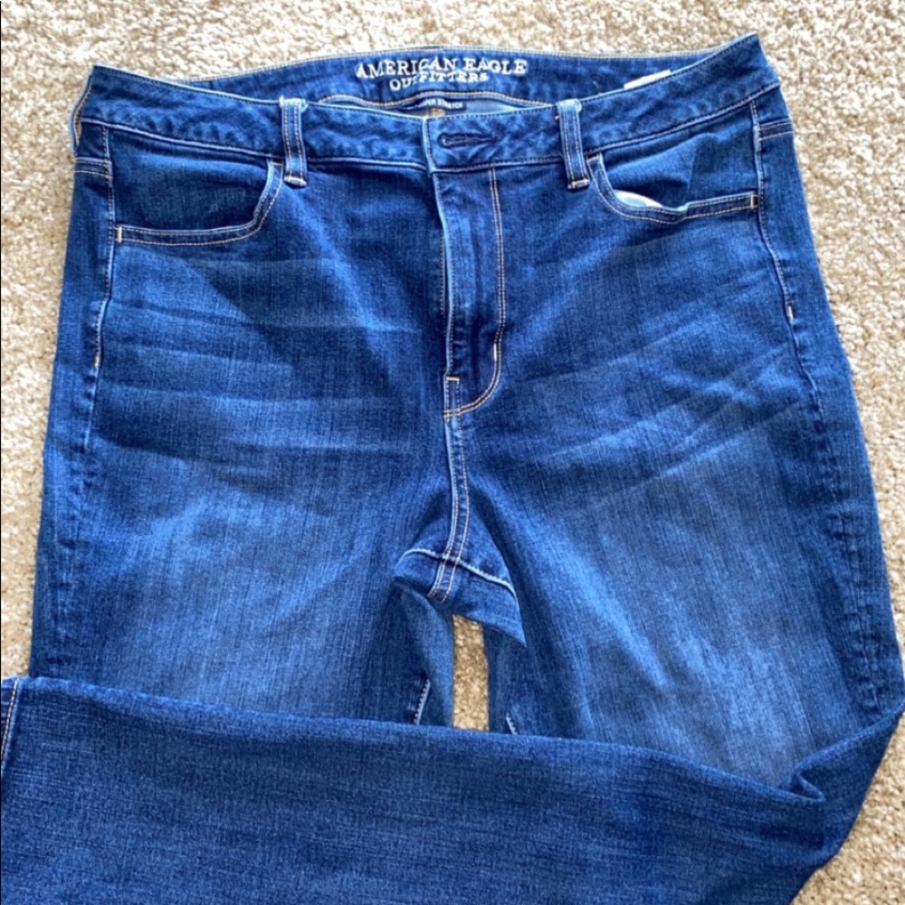 Dark denim jeans